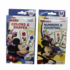 Disney Junior kids Mickey Minnie Goofy Flash Cards NEW Colors Shapes Numbers