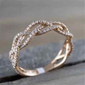 Authentic 2.00 Ct Round Cut Moissanite Wedding Ring 14K Rose Gold Plated Silver