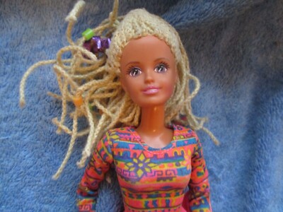 crimp and bead hair hasbro SINDY DOLL blonde Dreadlocks Rastafarian Hair 1990s