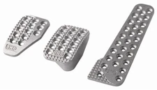 OMP Racing Pedal Covers Rally Silver WORLDWIDE