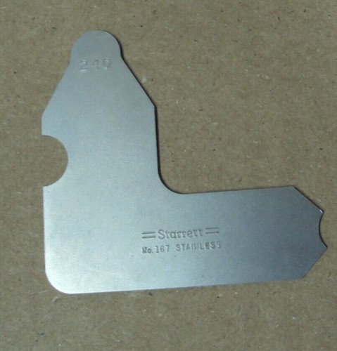Lotto/2 STARRETT n. 167 Gage raggio inox .240/MITUTOYO n. S 77 9/16 - Foto 5 di 8