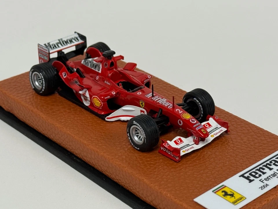 1/43 Ferrari F2004 de 2004 F1 Temporada de Rubén Barrichello Base de cuero JPN250 Foto 4 de 4
