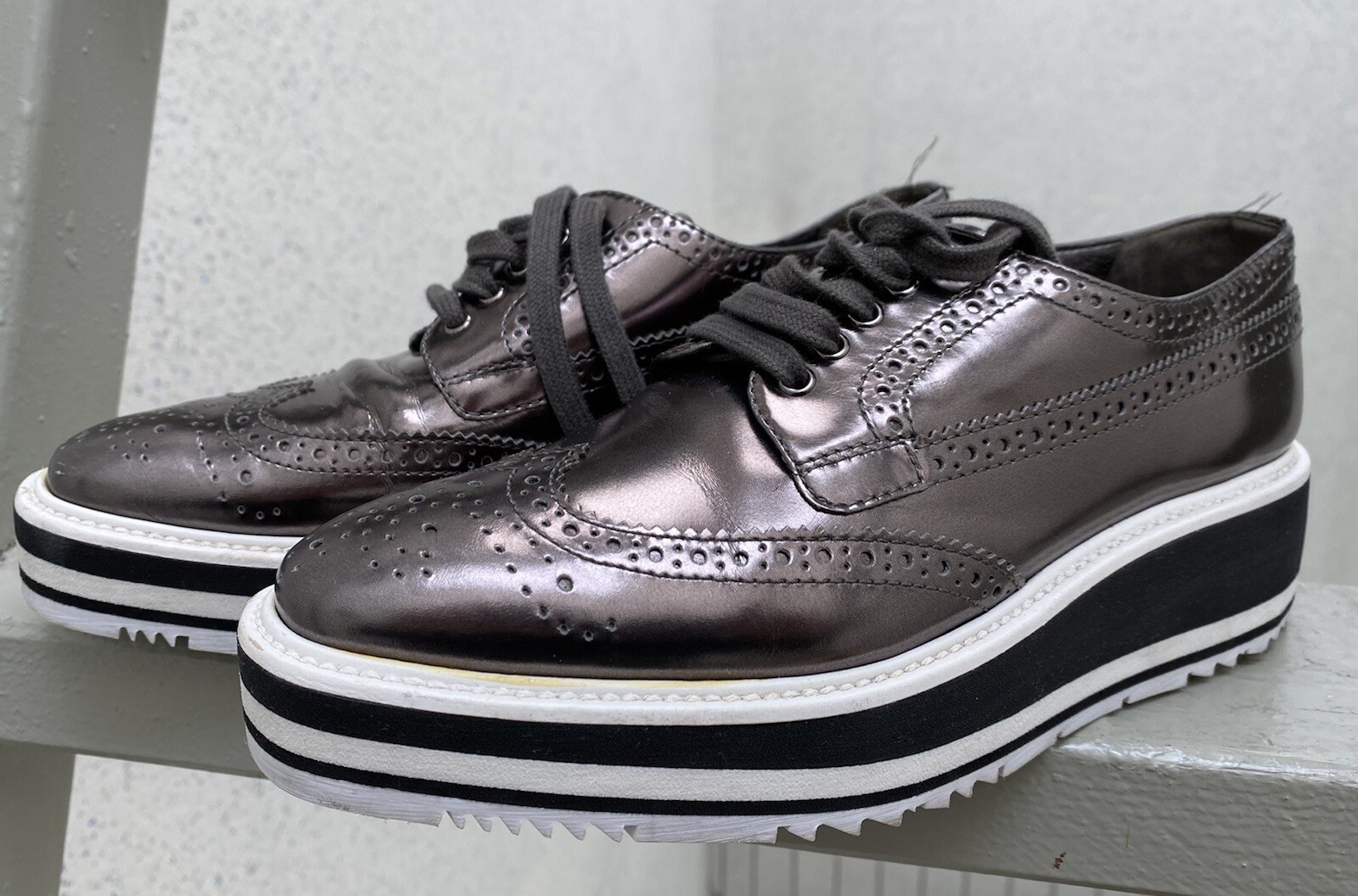 PRADA Womens brogue Shoes Casual Shoes 