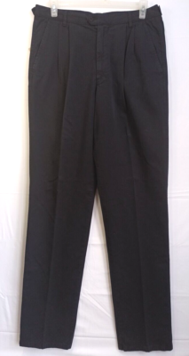 Ermenegildo Zegna Mens Navy Pleated Front Dress Pants Chino Size