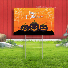 Happy Halloween Indoor Outdoor Yard Lawn Sign