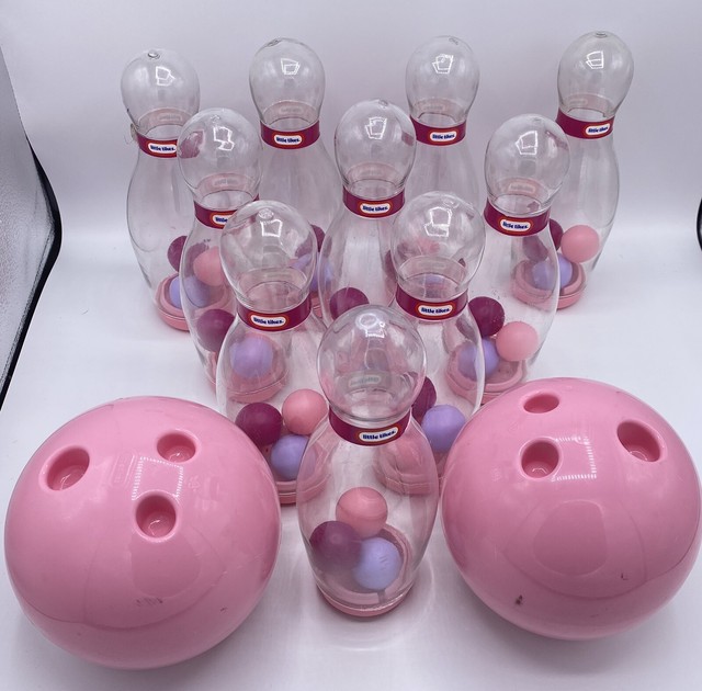 Little Tikes PINK TotSports Bowling Set 2 Balls 10 Pins Toddler Kids | eBay