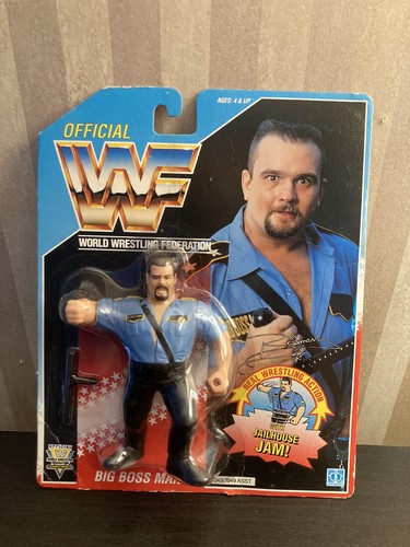 WWF Hasbro Series 3 Big Bossman MOC US Card WWE Ti...