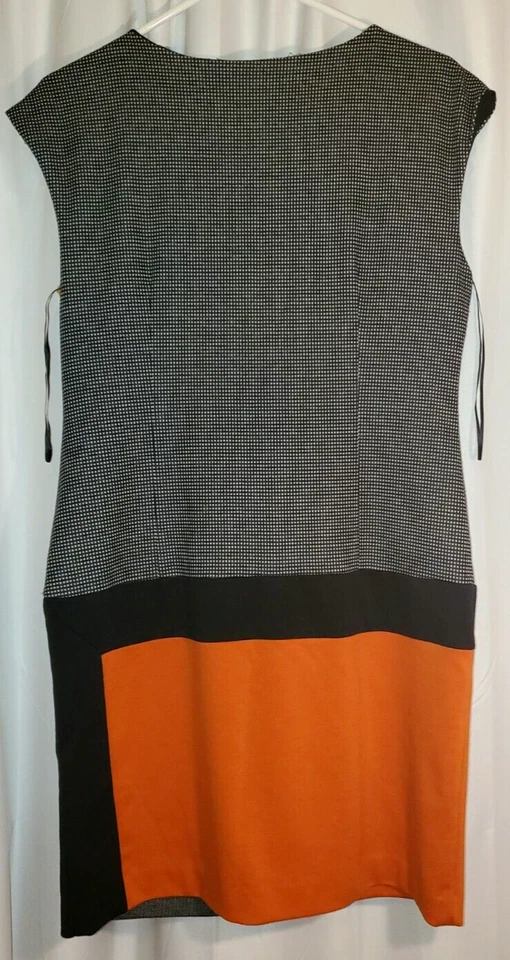 Vestido Suéter Julian Taylor New York Sin Mangas Color Bloqueado Talla 10 Foto 2 de 3