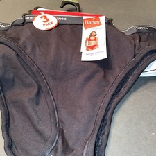Hanes Original Women's 3-pk Assorted Cotton Stretch Hi-Legs Brief Size XL/8