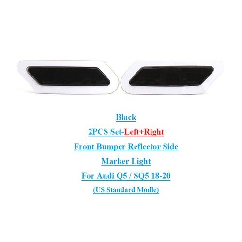 For Audi Q5 / SQ5 1820 Smoke Front Bumper Side Marker Lights Left+Right Black eBay