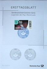 Kult Legenden des Pop-/Rock Ersttagslatt Nr. 32/2024 Freddie Mercury Queen - RAR