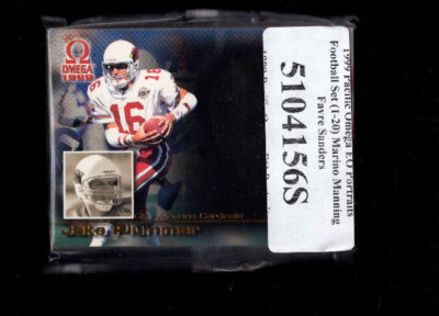 1999 PACIFIC OMEGA EO PORTRAITS 20 CARD SET BARRY SANDERS, MOSS,MARINO,EMMITT