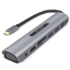 USB C Hub,Type C to 4K HDMI,VGA,SD/MicroSD,USB 3.0,Audio,Power Delivery 9 IN 1