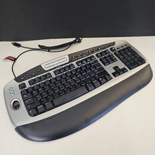 Microsoft Desktop Wired USB Keyboard With Fingerprint Scanner Model 1032 Tested