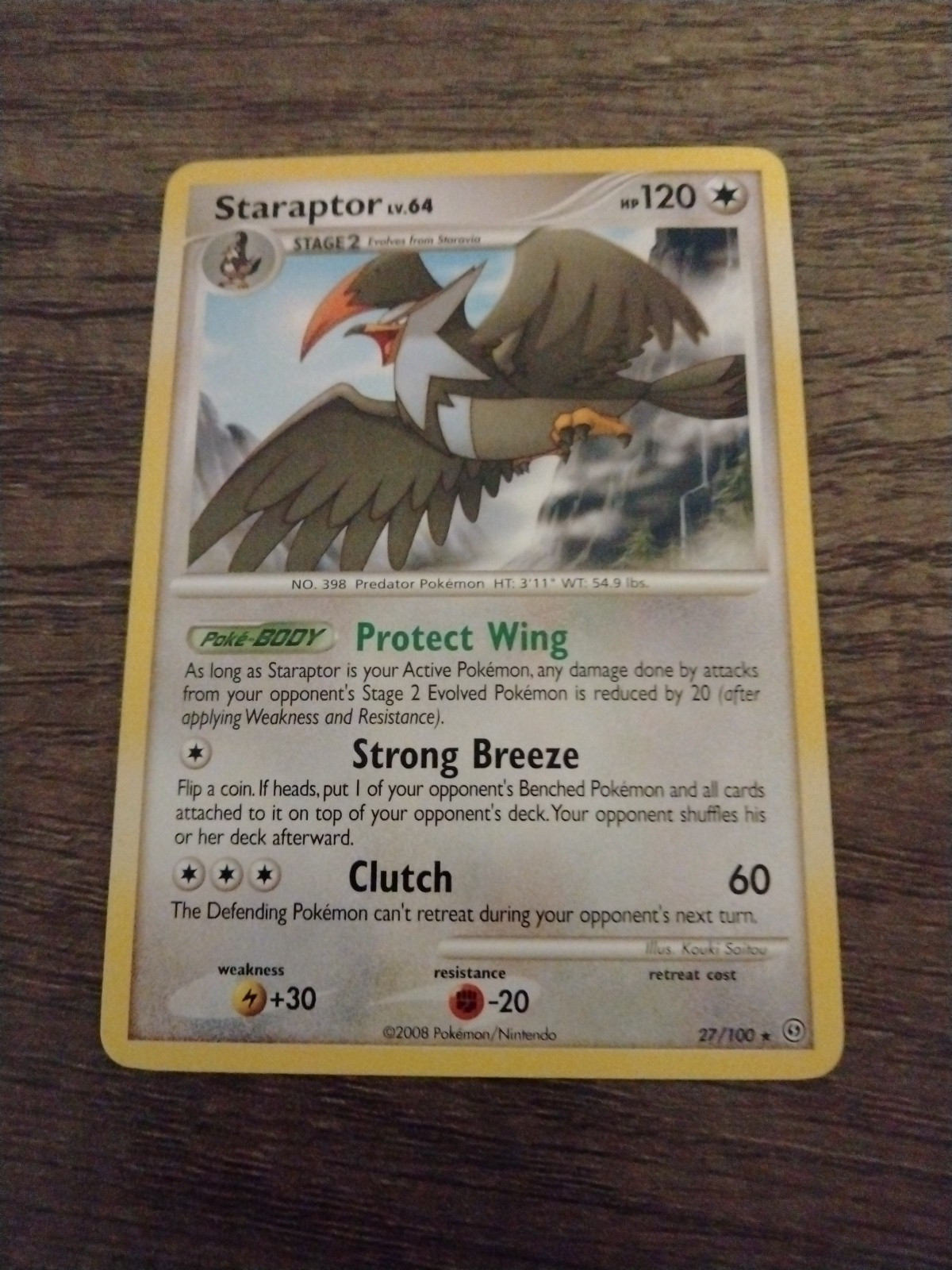 Staraptor 27/100 Stormfront Rare Non Holo NM Pokemon Card