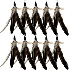 Cat Feather Toys Refills, 10 Pieces Natural Da Bird Feathers Refills, Cat Wand R