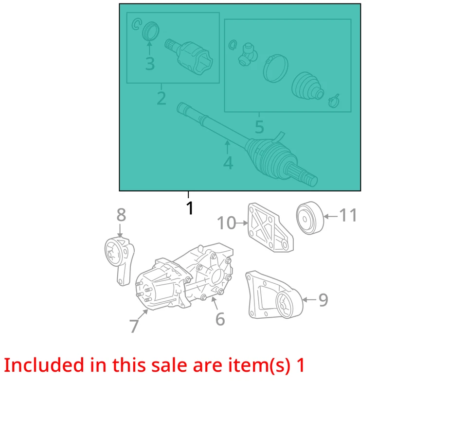 Toyota Rav4 2006-2012 eje trasero pasajero CV C/V UEWCE Foto 2 de 3