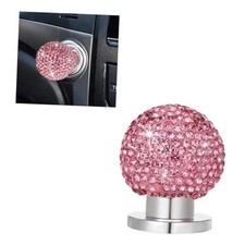 Bling Car Push Start Button Cover, Rhinestone Car Start Button Cover, Pink