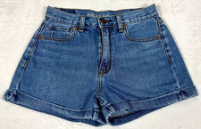 American Eagle Womens Mom Shorts Size 2 Medium Wash Denim Jean Cuffed High Rise