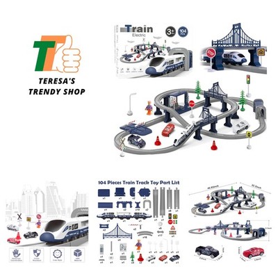 Train Sets for Boys 4-7, Battery Operated Train Set with TracksMagnetic Conne...