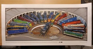 Norfolk Southern 30th Anniversary Spencer NC Train Locomotive Poster 17" By 36"