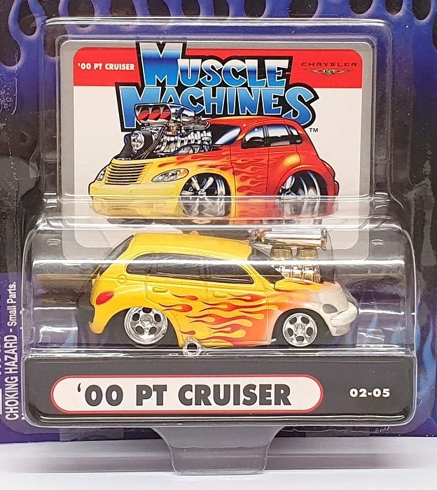 Muscle Machines 1/64 Scale 71161 02-05 - 2000 Chrysler PT Cruiser - Yellow - Image 4 of 4
