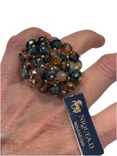 Niquea.d Swarovski Cocktail Ring Stretch Sizi...