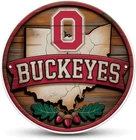 Buckeyes Tin Metal Signs Home Décor, Vintage Ohio State Print Aesthetic for Bedr