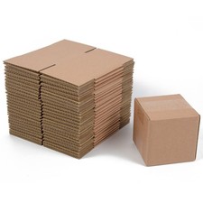 Boxes 4x4x4 Inches Small Corrugated Cardboard Boxes, 25 Pack