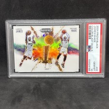 2024 PANINI PRIZM BLACK COLOR BLAST DUALS #22 DWYANE WADE/LEBRON JAMES PSA 10