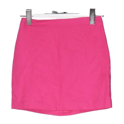 H&M, Rock, Größe: 32, Pink, Leinen/Viskose/Polyester, Einfarbig, Damen #THB
