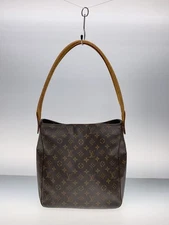 LOUIS VUITTON TOTE BAG LUPPING GM_MONOGRAM CANVAS_BRW PVC Brown Used