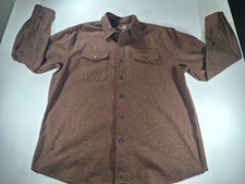 Ridgecut Toughwear Brown Black Speckled Long-Sleeve Button-Up Shirt   Size XL