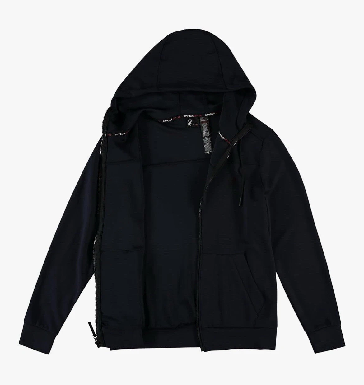 Spyder Mens Active Sweatshirt - Performance Tech Fleece Zip Hoodie Sz M