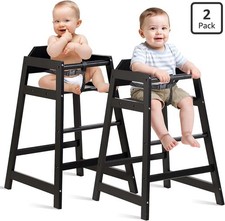 New 2 Pack Wooden High Chairs for Babies and Toddlers