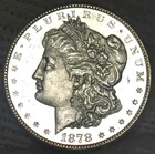 1878-s Morgan Silver Dollar Brilliant Uncirculated Slight Cameo & Mirrors