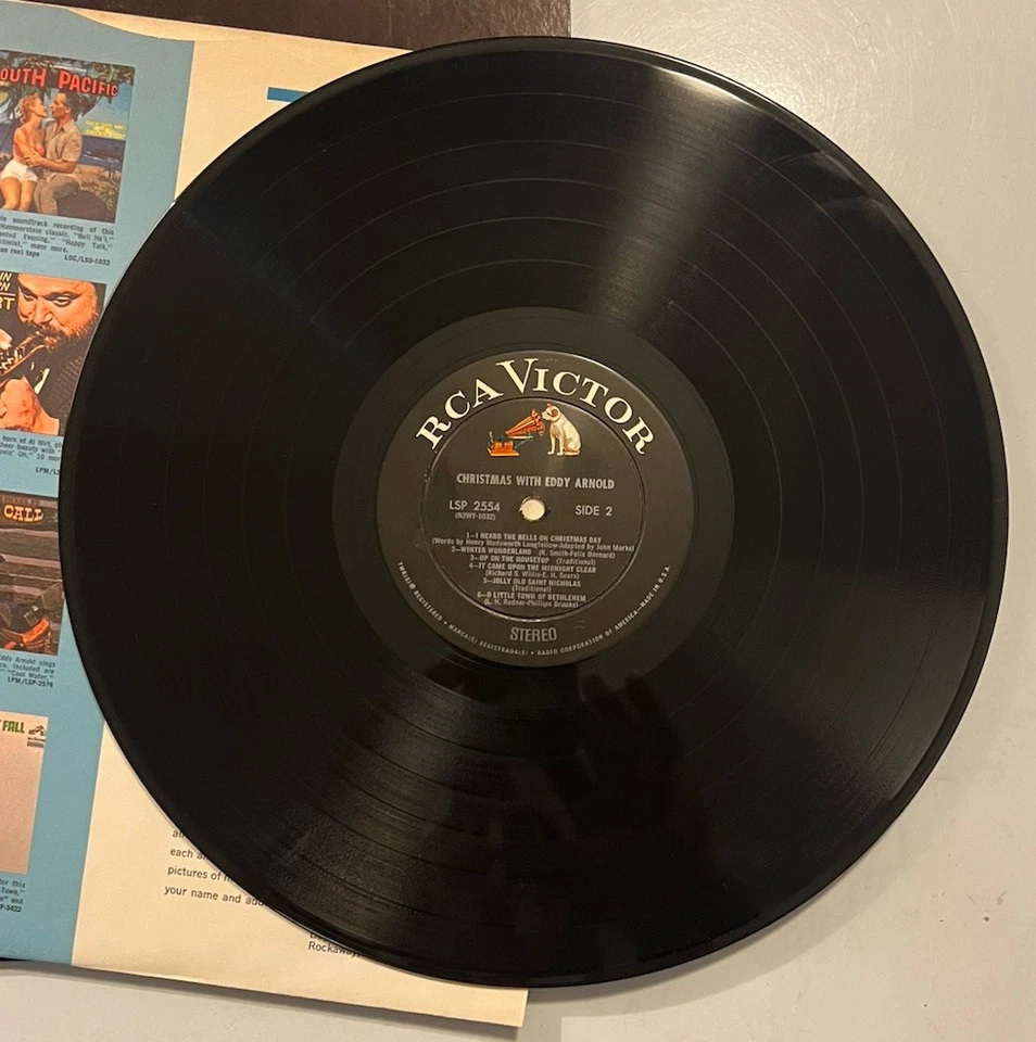CHRISTMAS WITH EDDY ARNOLD 1967 RCA LSP2554 ORIGINAL LP Vinyl Record - Image 2 of 4