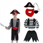 Boys Pirate Costume Caribbean Pirates Fancy Dress Kids Captain Jack Halloween