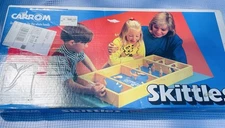 Vintage Skittles Game by Carrom ~ Bowling Complete w/ Top + 12 Wooden Pins