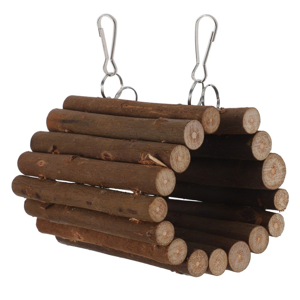 Photo inspiration: Solid Wood Bird Swings Reference: Bird Parrot Swing Hanging Toy Wooden Tunnel Hammock