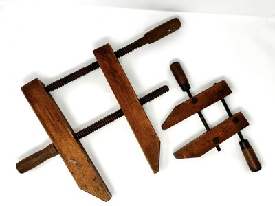 Vintage Antique Wood Clamps Jorgensen & Narragansett Mach Co