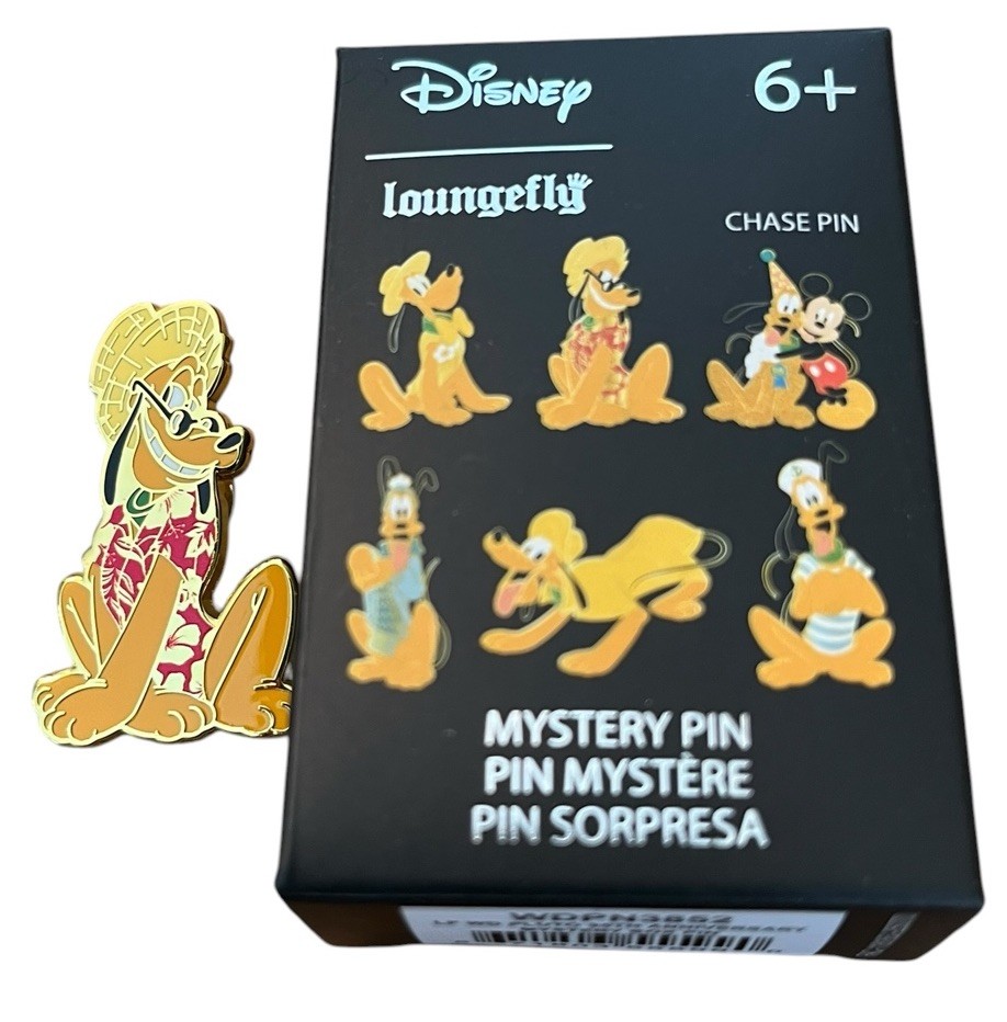 Pluto All Dressed Up 95th Anniversary Hawiian Shirt Loungefly Pin New Box