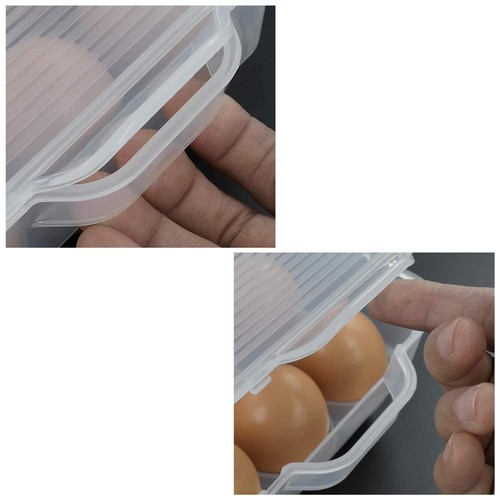 4-Pack Clear Covered Egg Holders, Egg Holder For Refrigerator, Plastic Refrig... - Picture 3 of 7