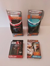 Lot NIP Snackeez Disney Star Wars Snack & Drink Cups (Darth Vader, C-3PO) Cards
