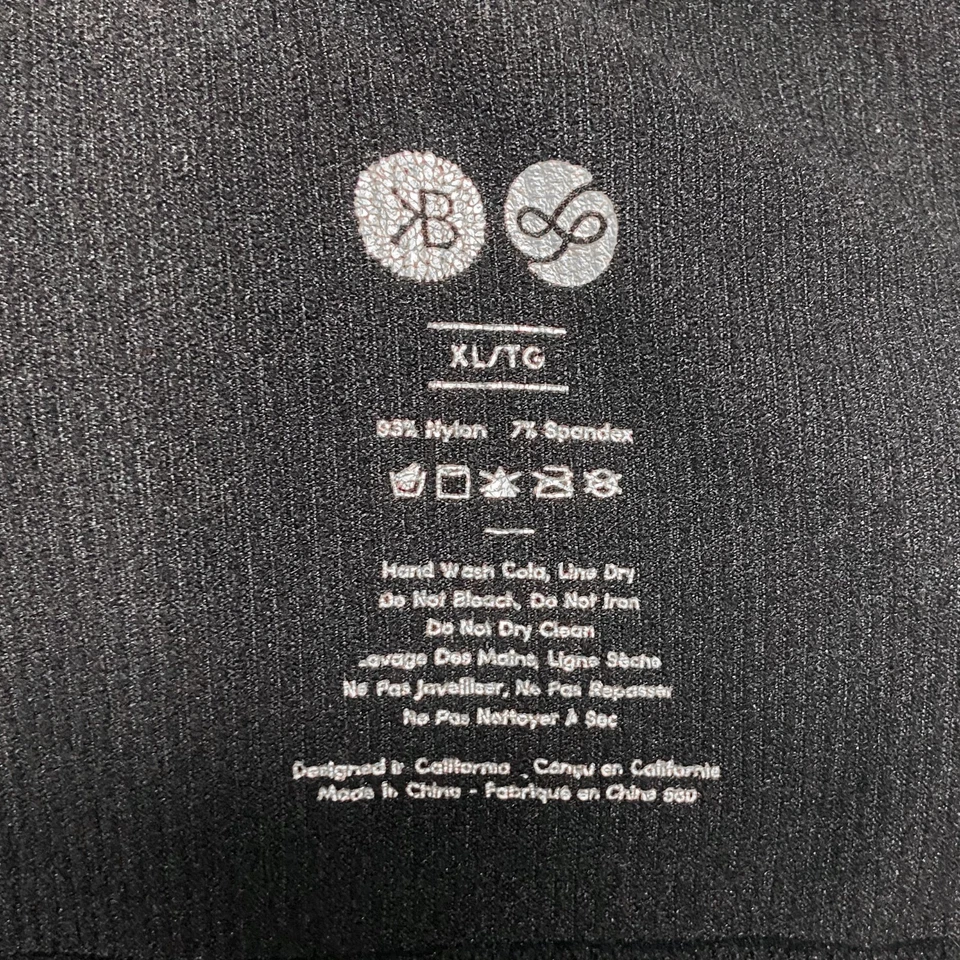 2 Kindred Bravely Crossover Maternity & Nursing Bras Size XL Black Ribbed V-Neck - Image 4 of 4