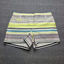 Ann Taylor Loft Riviera Shorts Womens 6 Multi-Color New Striped Tailored 4 Inch