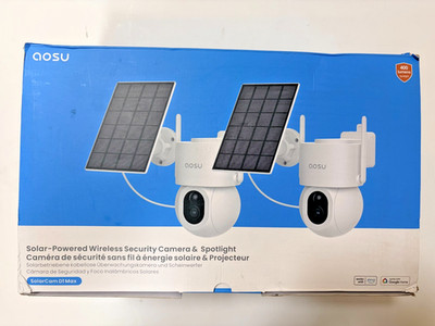 AOSU SolarCam D1 Max 2 Pc. Kit, Wireless Security Camera & Spotlight 360-degree