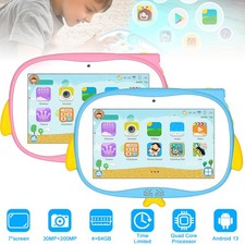 Tablet per bambini 7 pollici, Android, 4 GB + 64 GB di memoria, pacchetto, con custodia protettiva