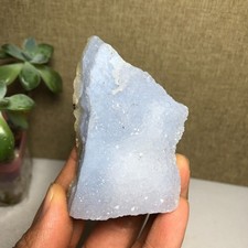 Natural blue chalcedony agate Crystal gemstone rough original Specimen A2053