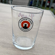 Camden Town Brewery Pint Beer Glass - Branded Clear Glass Drinkware
